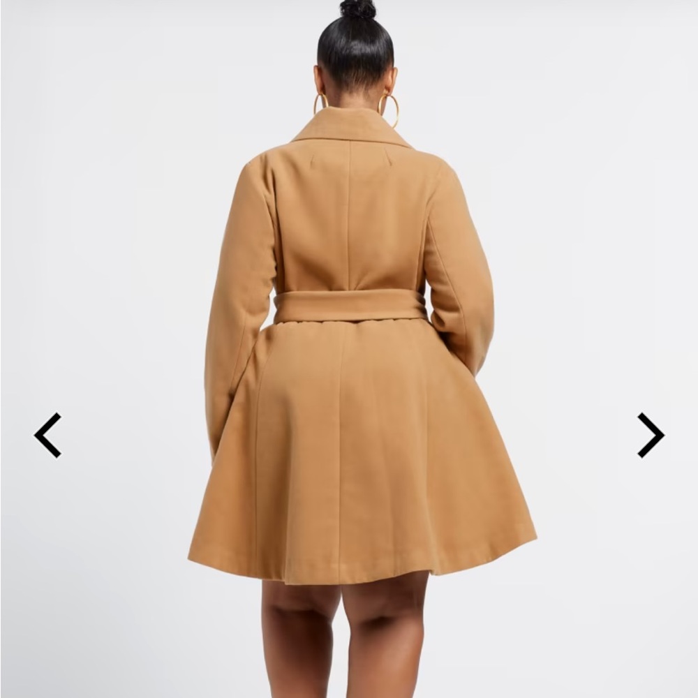 Plus peplum coat